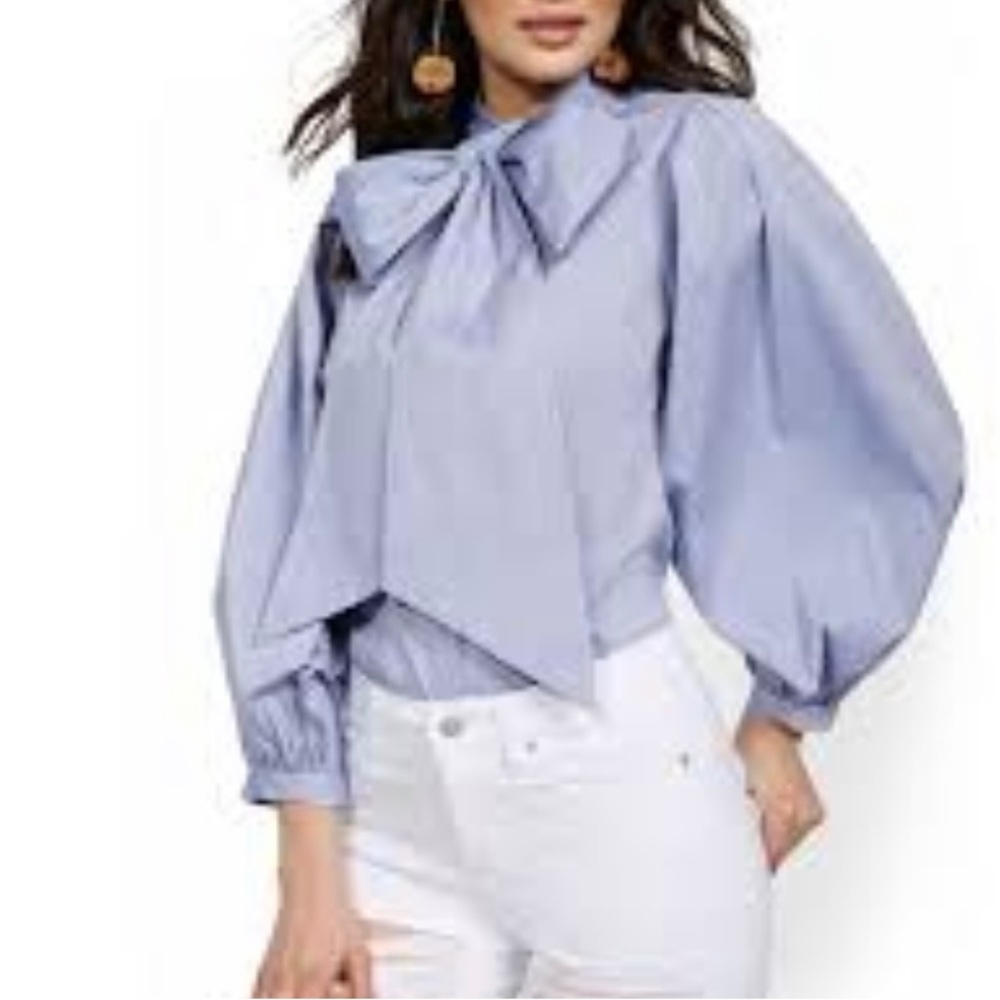 NY & Co. Baby Blue Blouse
